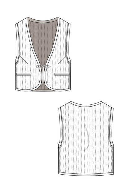 The Emily Reversible Quilted Vest - Paper Sewing Pattern - Juliana Martejevs - Simplifi Fabric