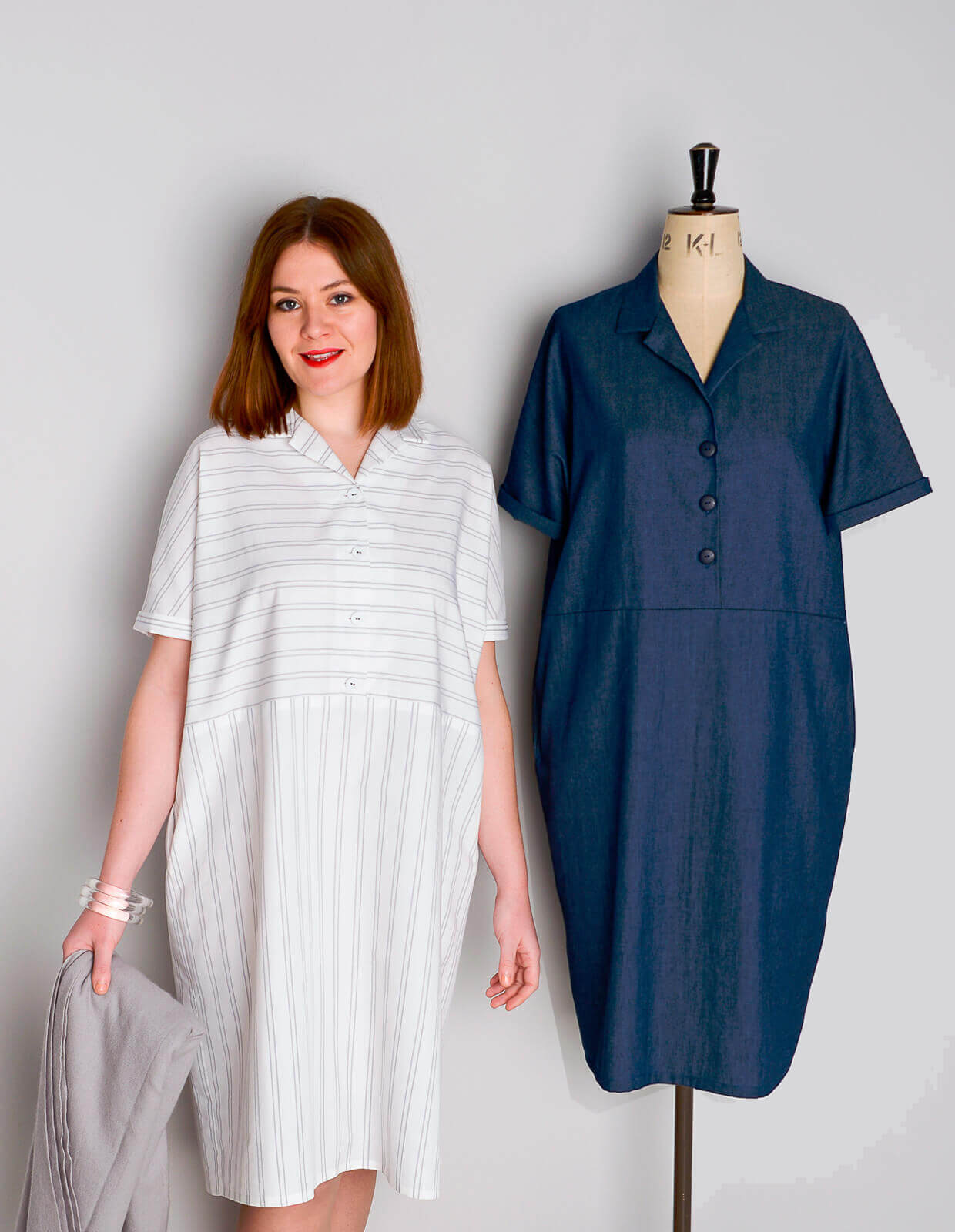 The Flip Collar Shirt Dress - PDF Pattern - The Makers Atelier - Simplifi Fabric