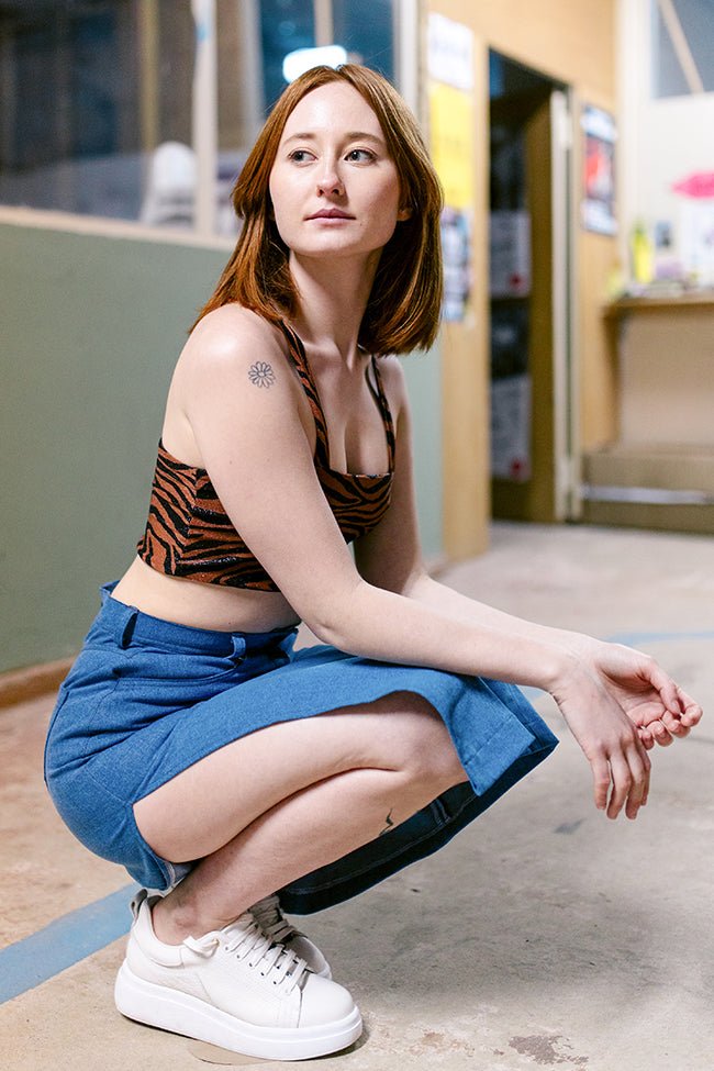 The Frida Denim Skirt - Paper Sewing Pattern - Juliana Martejevs - Simplifi Fabric