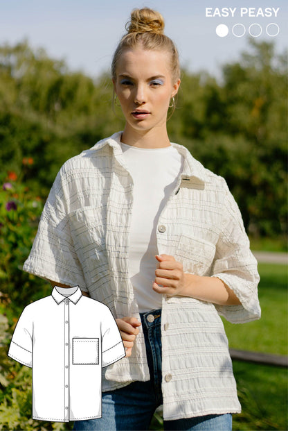 The Gloria Blouse - Paper Sewing Pattern - Juliana Martejevs - Simplifi Fabric