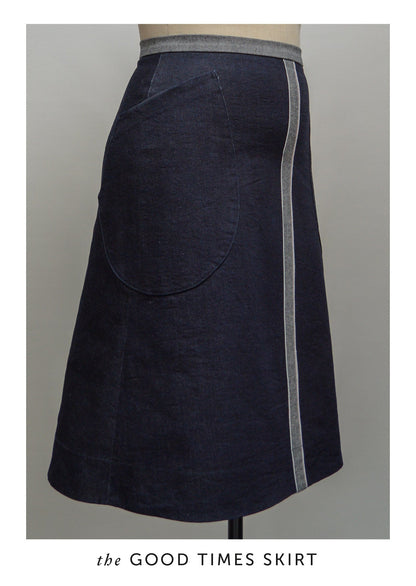 The Good Times Skirt Paper Sewing Pattern - Maven Sewing Patterns - Simplifi Fabric