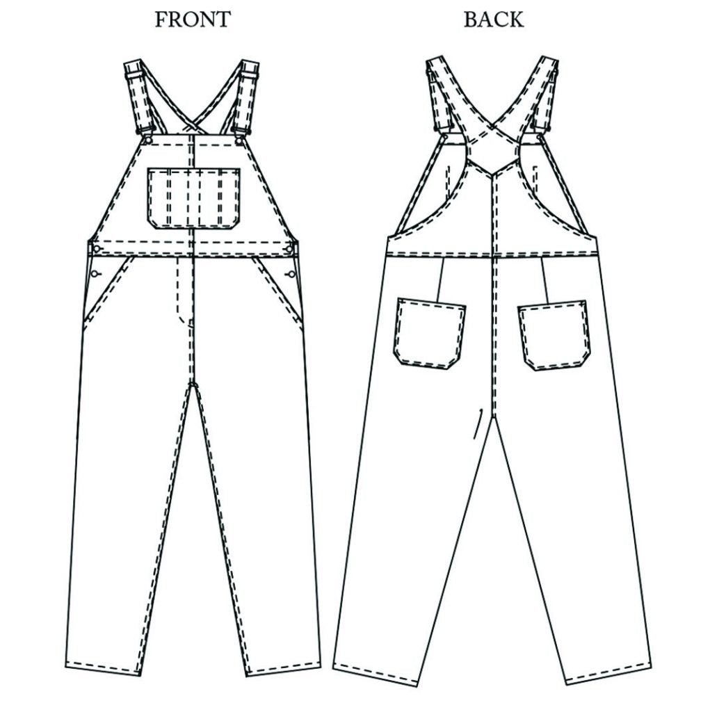 The Harlene Dungarees / Overalls PDF Pattern - Merchant & Mills - Simplifi Fabric