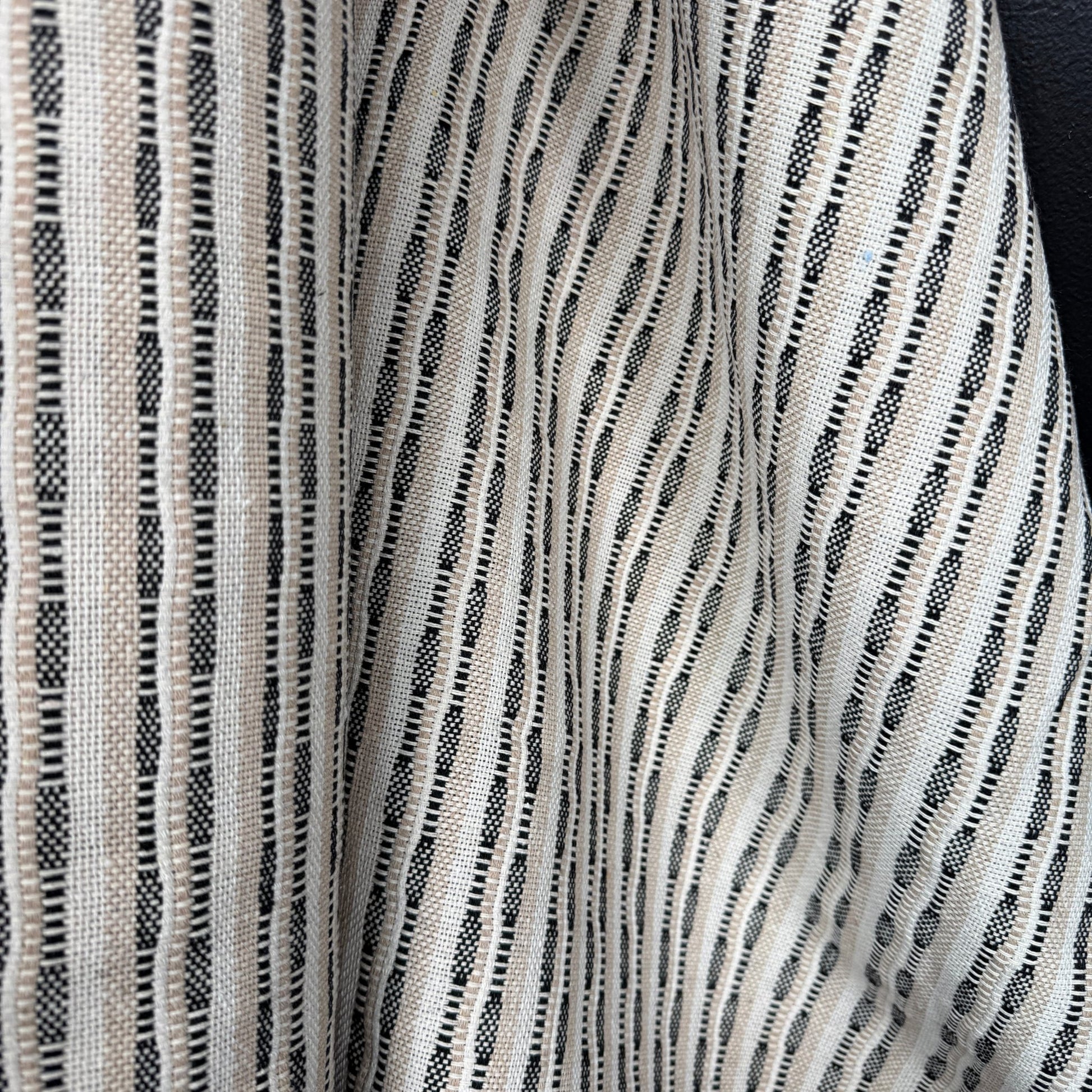The Heritage Stripe Collection - Woven Tapestry - Light Fawn/Black - Simplifi Fabric