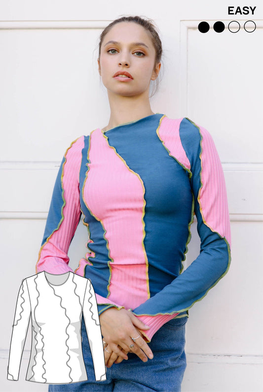 The Ina Top - Paper Sewing Pattern - Juliana Martejevs - Simplifi Fabric