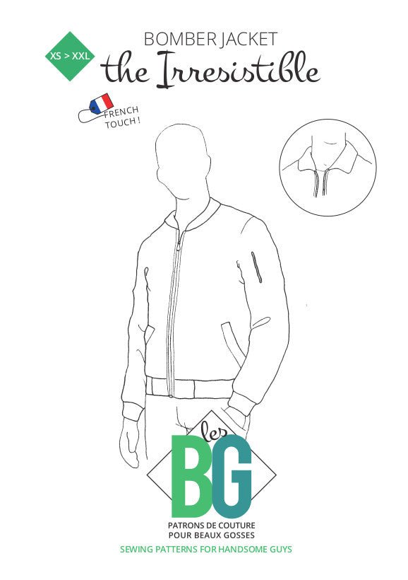 The Irresistible - Bomber Jacket - Mens Sewing Pattern - Patrons Les BG - Simplifi Fabric