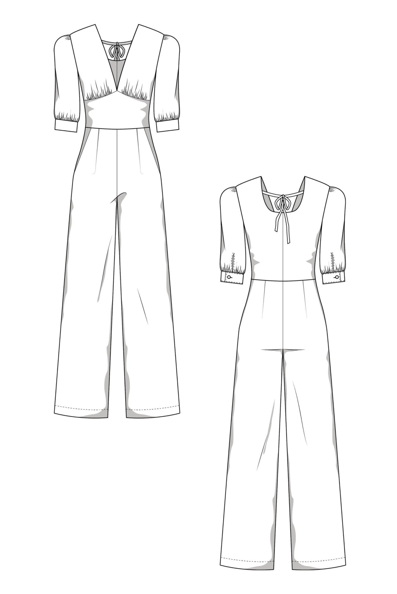 The Jolene Jumpsuit - Paper Sewing Pattern - Juliana Martejevs - Simplifi Fabric