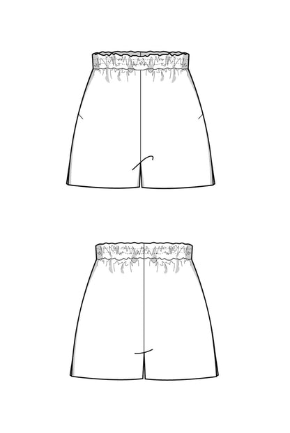 The Kaya Shorts - Paper Sewing Pattern - Juliana Martejevs - Simplifi Fabric