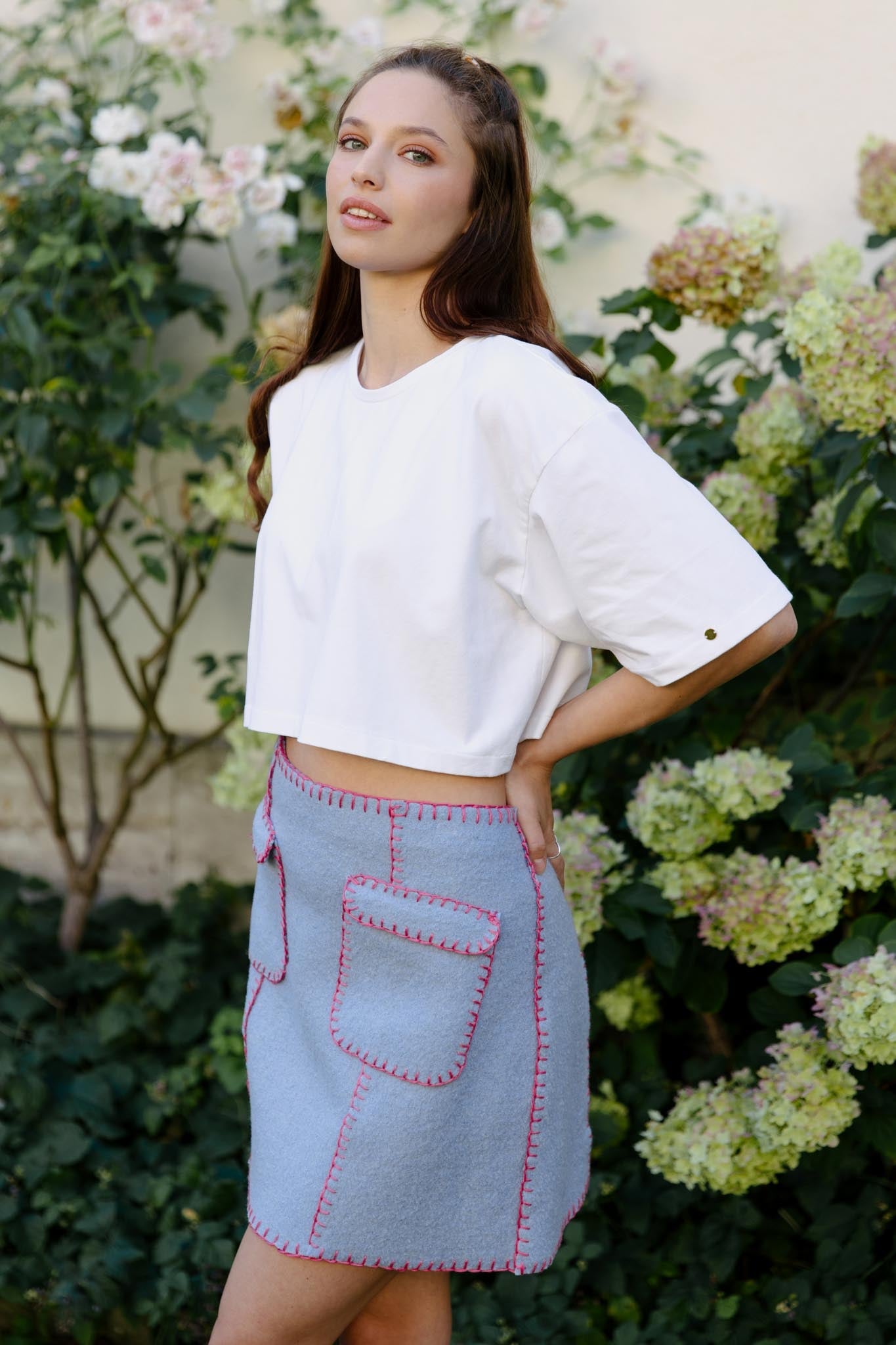 The Lilly Mini Skirt - No Sewing Machine Required - Paper Sewing Pattern - Juliana Martejevs - Simplifi Fabric