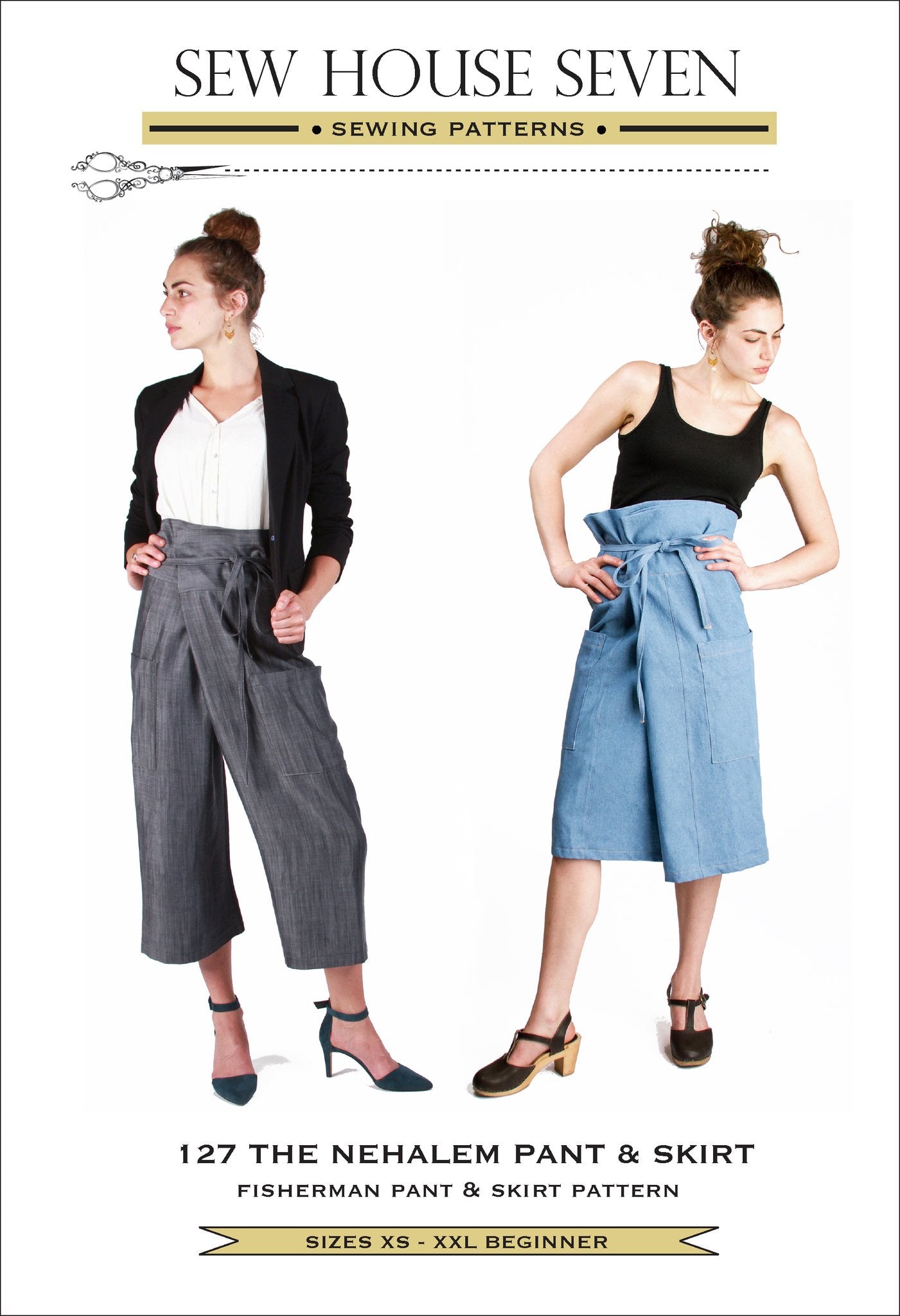 The Nehalem Pant and Skirt Sewing Pattern - Sew House Seven - Simplifi Fabric