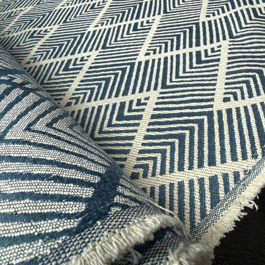 The Nordic Chevron Collection - Jacquard Tapestry - Wedgewood - Simplifi Fabric