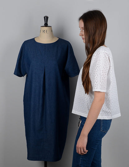 The Pleat Detail Dress and Top - PDF Pattern - The Makers Atelier - Simplifi Fabric