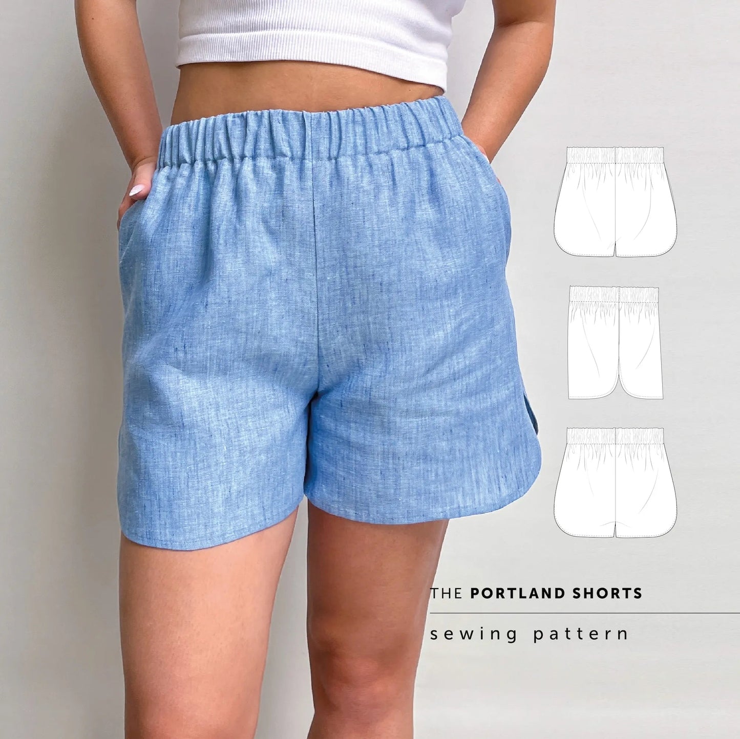 The Portland Shorts Paper Sewing Pattern - Maven Sewing Patterns - Simplifi Fabric