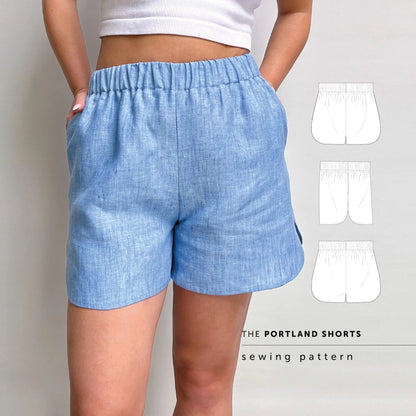 The Portland Shorts Paper Sewing Pattern - Maven Sewing Patterns - Simplifi Fabric