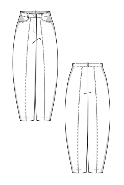 The Quinn Trousers - Paper Sewing Pattern - Juliana Martejevs - Simplifi Fabric