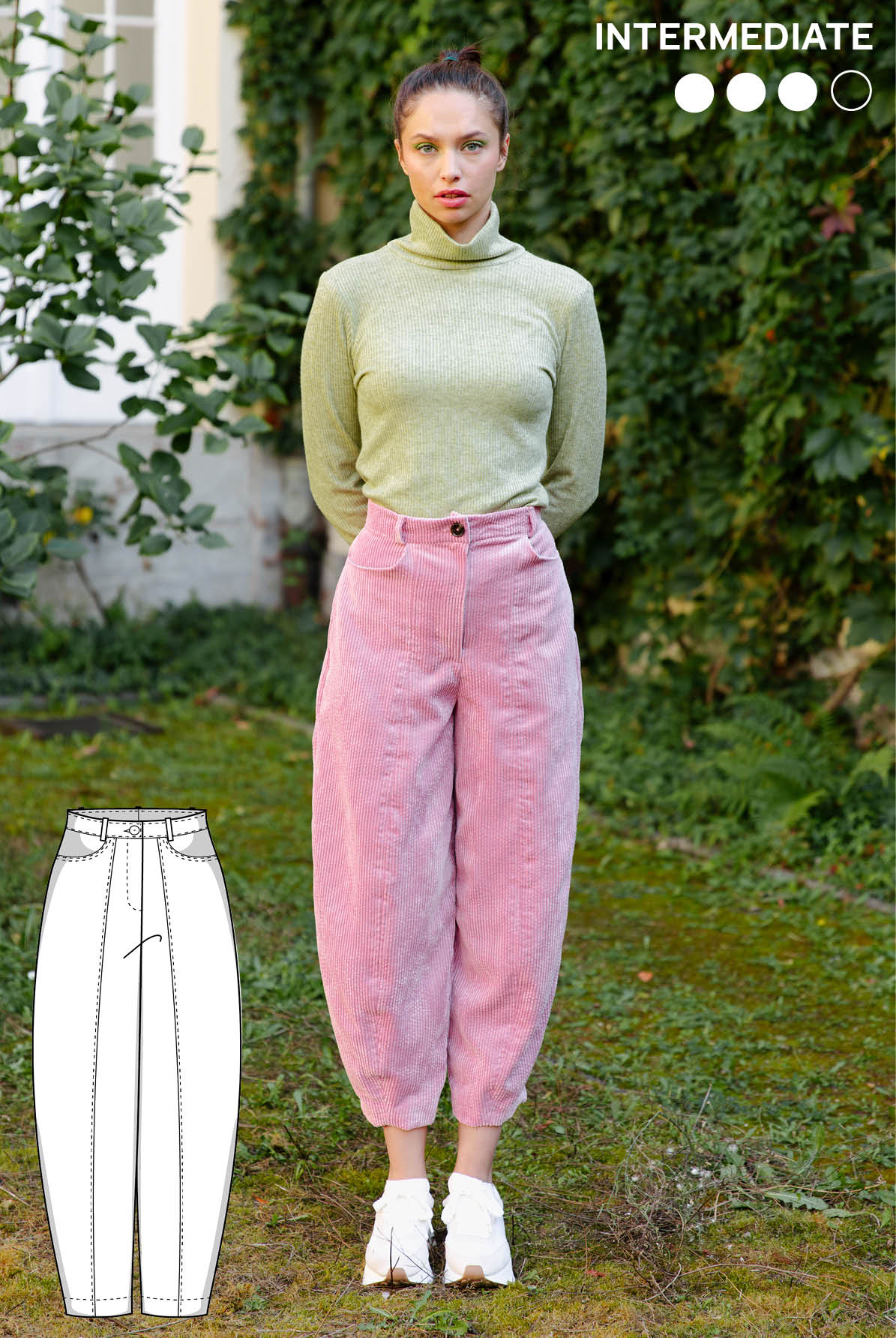 The Quinn Trousers - Paper Sewing Pattern - Juliana Martejevs - Simplifi Fabric