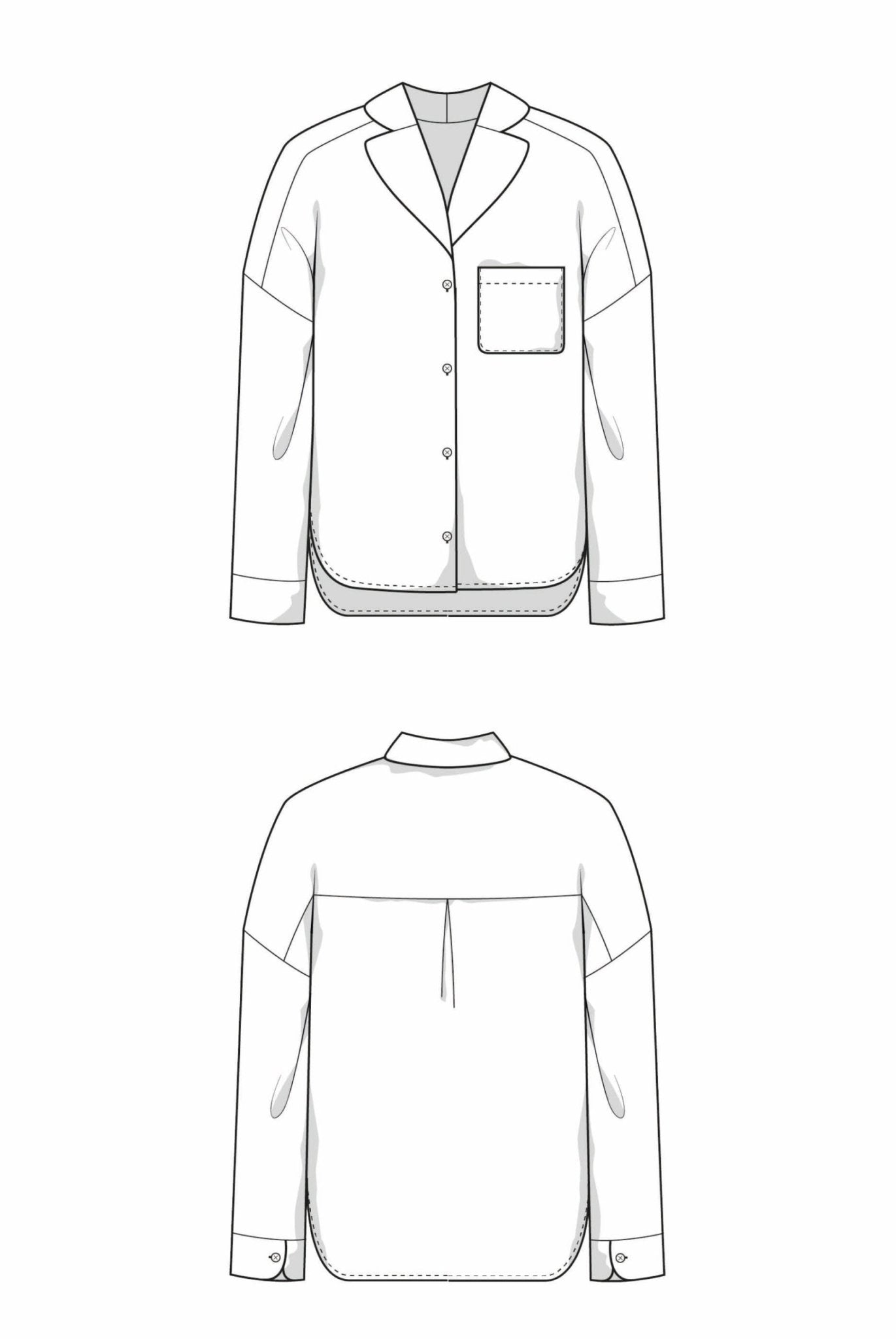 The Serena Pyjama Blouse - Paper Sewing Pattern - Juliana Martejevs - Simplifi Fabric