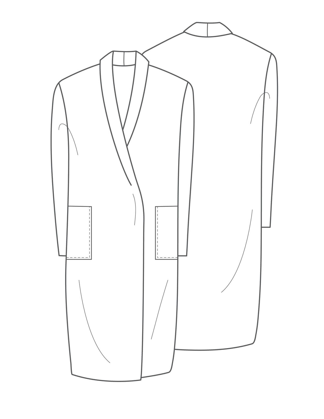 The Shawl Collar Coat - PDF Pattern - The Makers Atelier - Simplifi Fabric