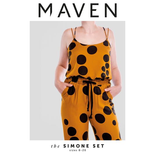 The Simone Set / Camisole + Trouser Paper Sewing Pattern - Maven Sewing Patterns - Simplifi Fabric