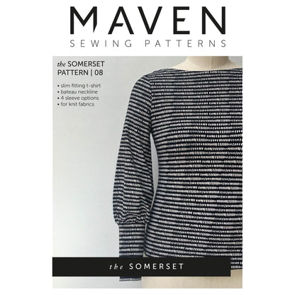The Somerset T-Shirt Paper Sewing Pattern - Maven Sewing Patterns - Simplifi Fabric