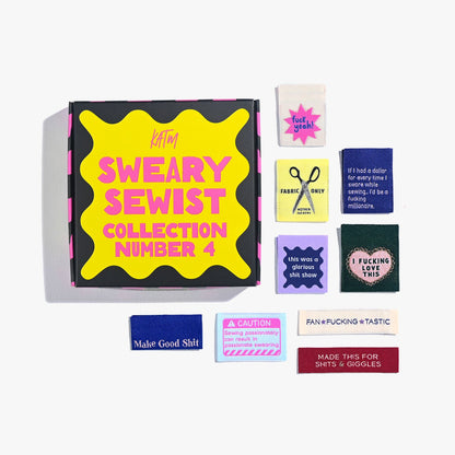 "The Sweary Sewist #4" Woven Label Box Set - Kylie And The Machine - Simplifi Fabric