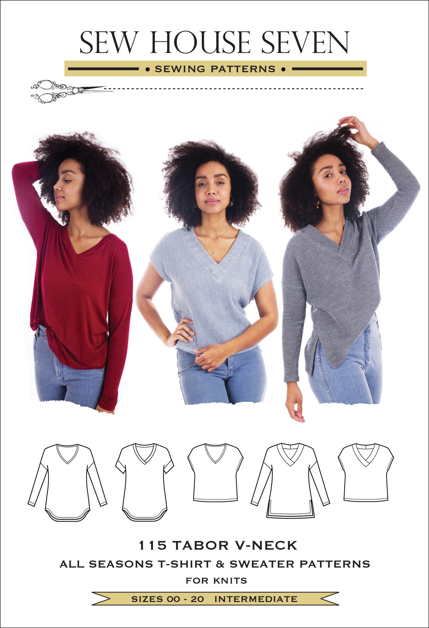 The Tabor V - Neck Sewing Pattern - Sew House Seven - Simplifi Fabric