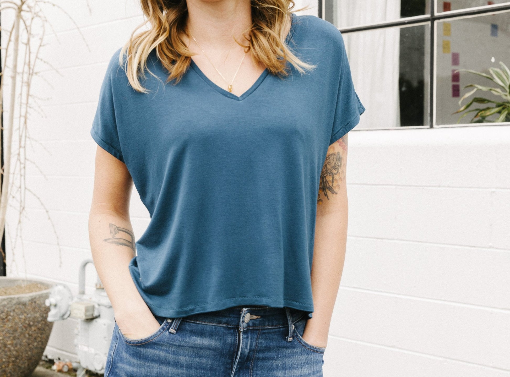 The Tabor V - Neck Sewing Pattern - Sew House Seven - Simplifi Fabric