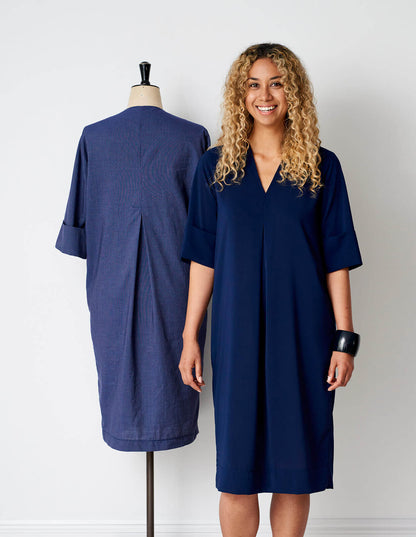 The V - Neck Shift Dress - PDF Pattern - The Makers Atelier - Simplifi Fabric