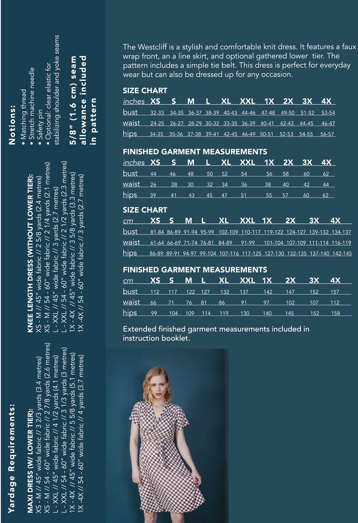 The Westcliff Dress Pattern - Friday Pattern Company - Simplifi Fabric