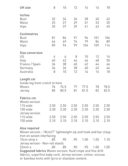 The Wide - Legged Trouser - PDF Pattern - The Makers Atelier - Simplifi Fabric