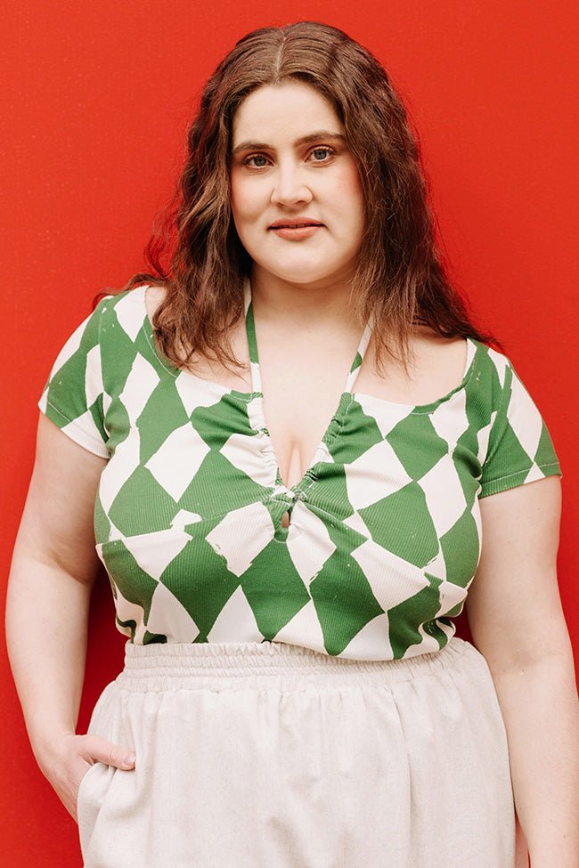 The Winnie Halter Top - Paper Sewing Pattern - Juliana Martejevs - Simplifi Fabric