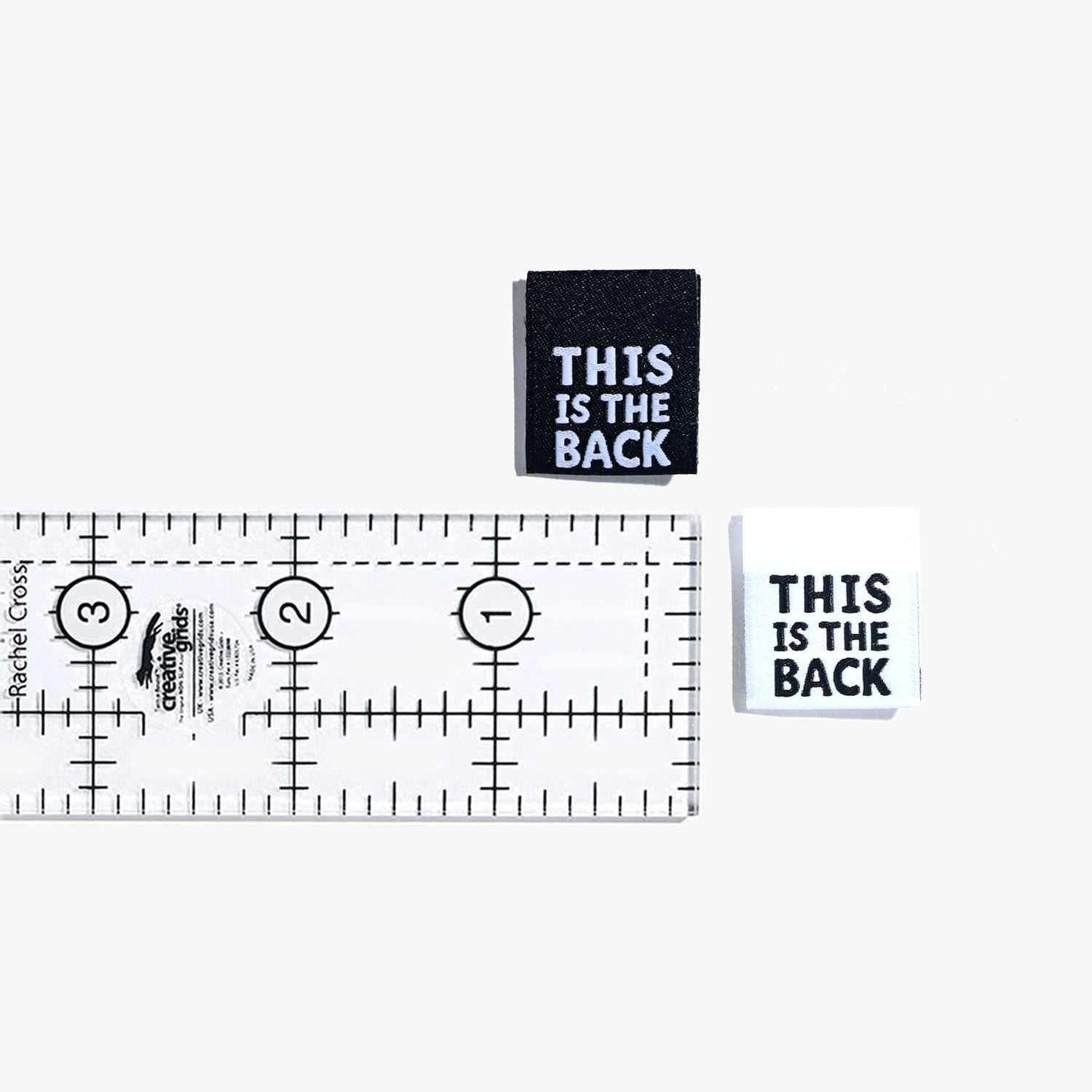 "THIS IS THE BACK" v.2 Woven Label Pack - Kylie And The Machine - Simplifi Fabric