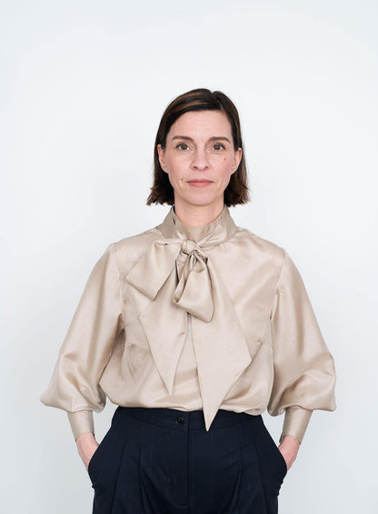 Tie Bow Blouse Pattern - The Assembly Line - Simplifi Fabric