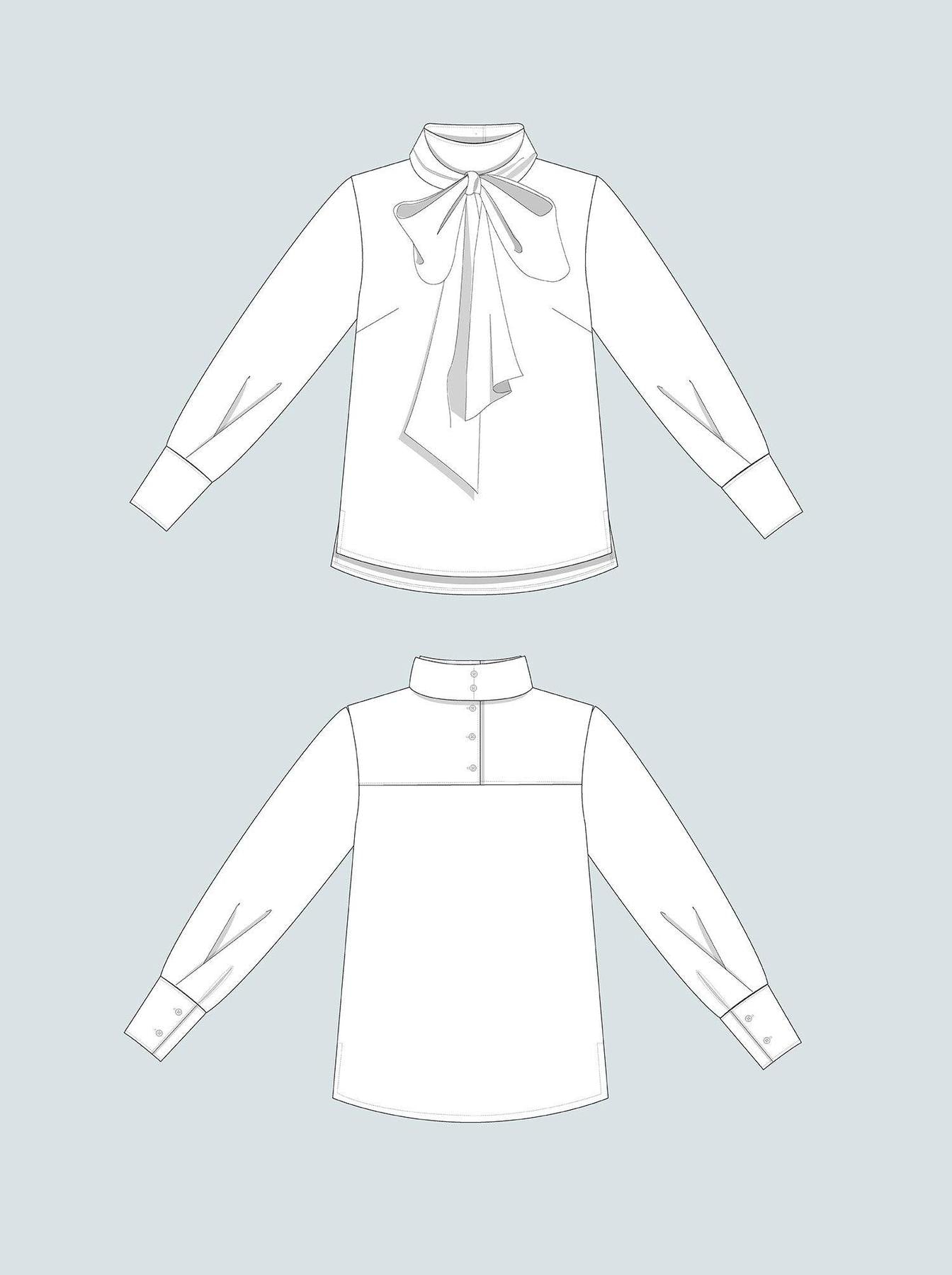 Tie Bow Blouse Pattern - The Assembly Line - Simplifi Fabric