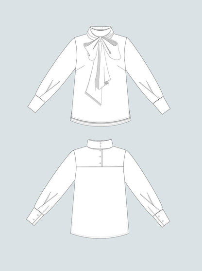 Tie Bow Blouse Pattern - The Assembly Line - Simplifi Fabric