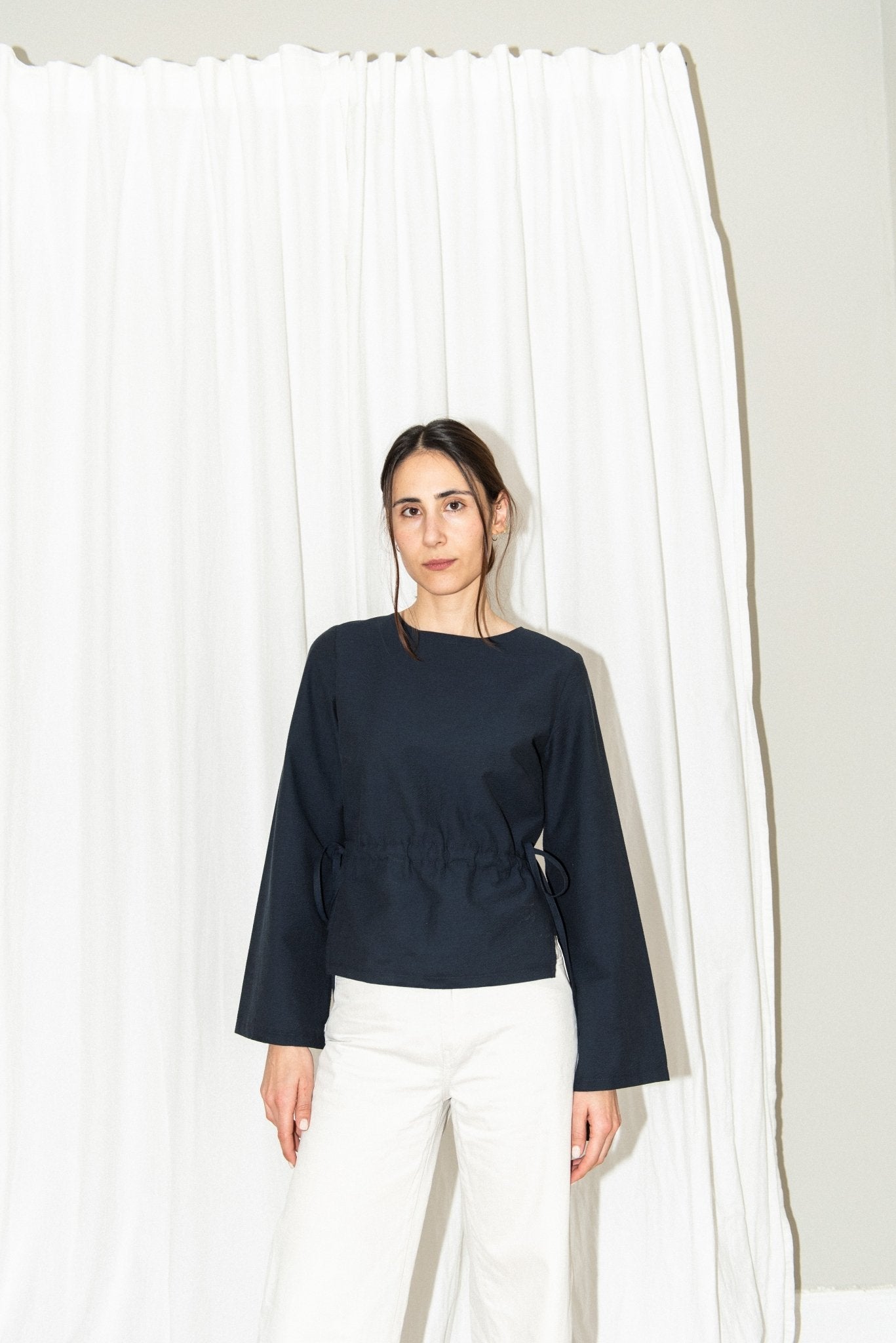 Tie Waist Blouse + Cone Sleeves - Paper Sewing Pattern - Puff And Pencil - Simplifi Fabric