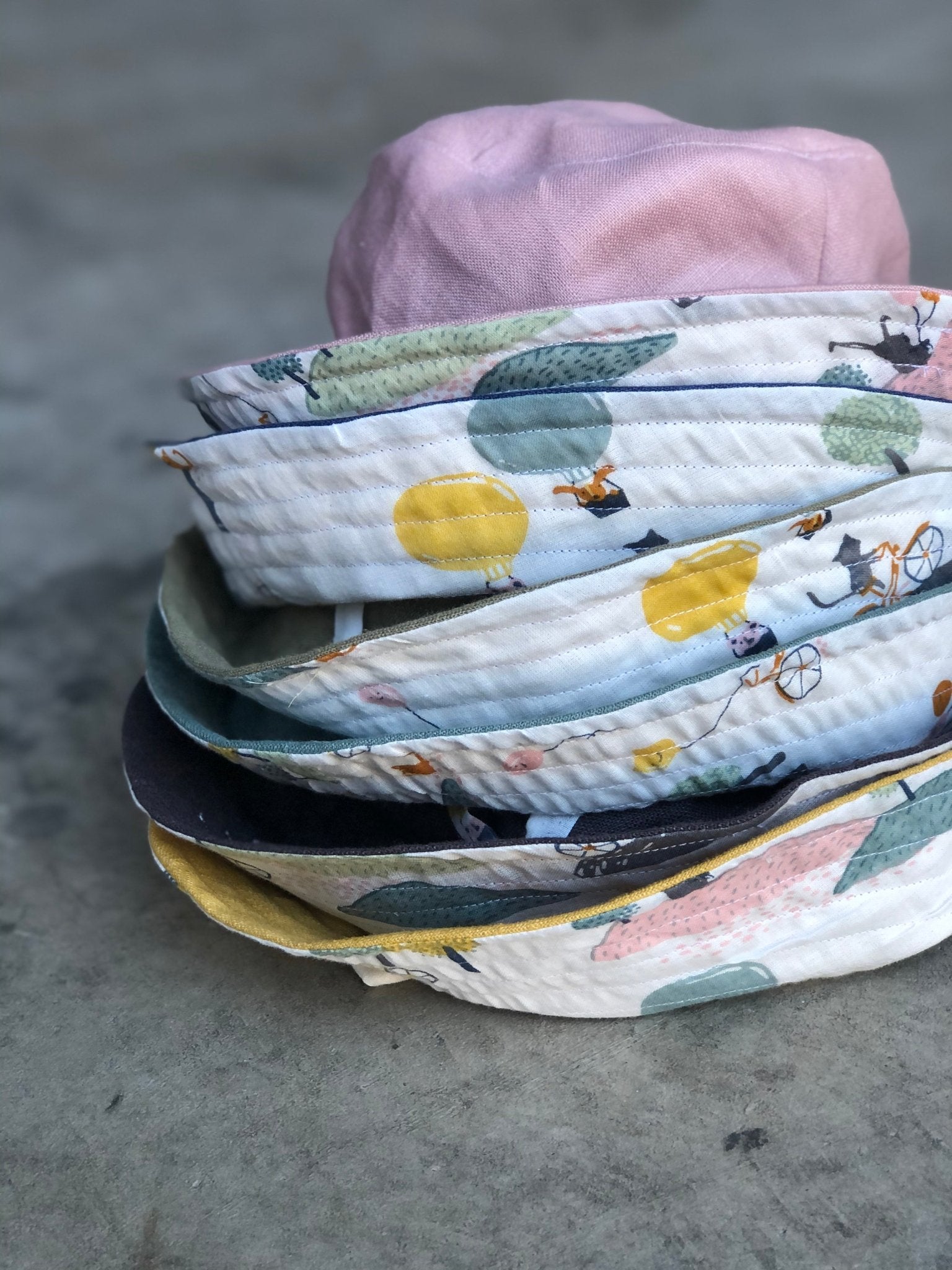 Timo Reversible Bucket Hat (6mo - 12yrs) PDF Sewing Pattern - Atelier Mimito - Simplifi Fabric