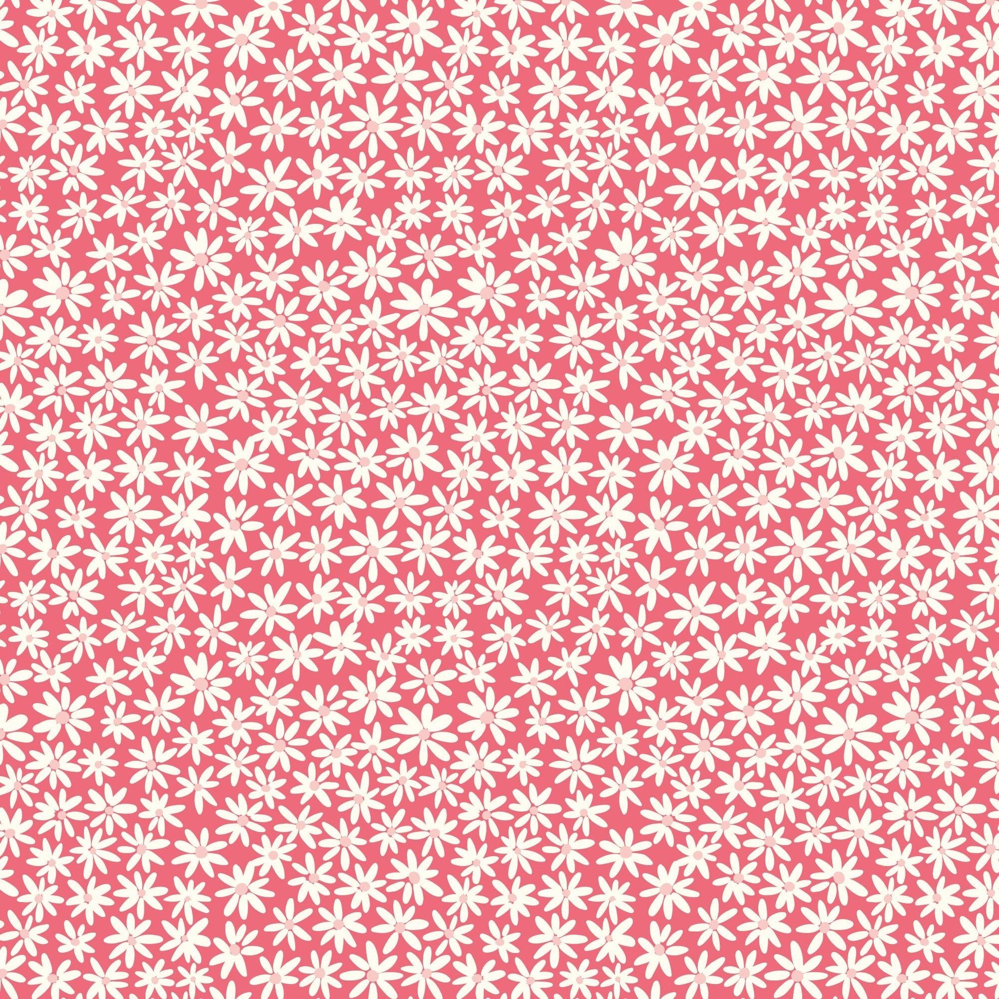 Tiny Daisies - Dark Pink - Bohemian Paradise - Maria Galybina - Cloud 9 Fabrics - Poplin - Simplifi Fabric
