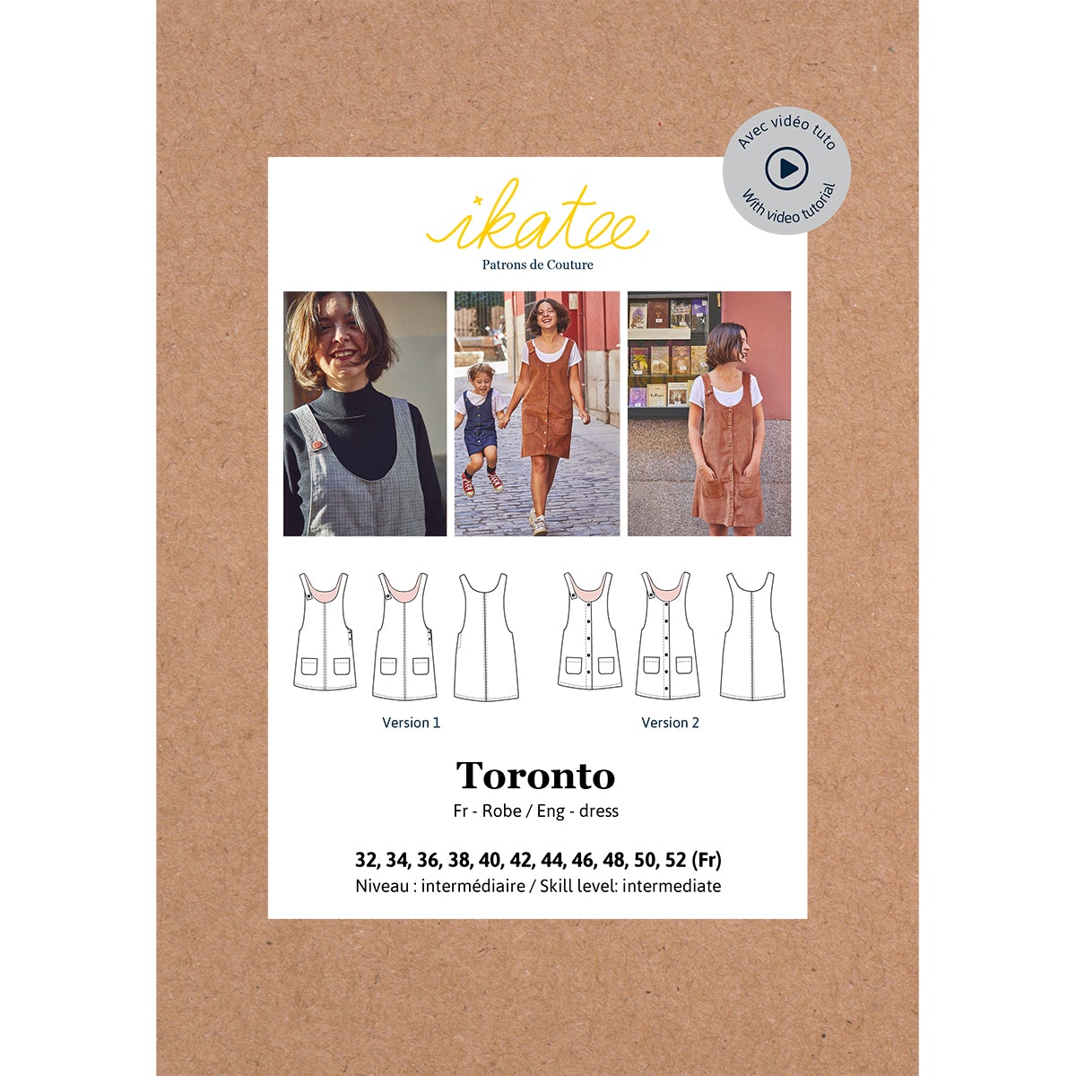 Toronto Dress Mum Sewing Pattern - Ladies 34/52 - Ikatee - Simplifi Fabric