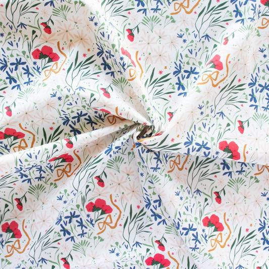 Tossed Bouquet - Wild Fronds Meadow by Kate Capone - Birch Fabrics - Poplin - Simplifi Fabric