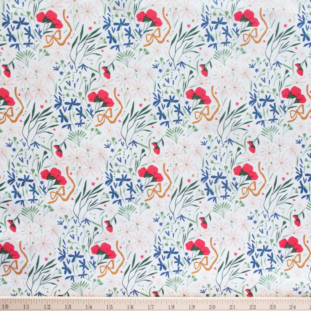 Tossed Bouquet - Wild Fronds Meadow by Kate Capone - Birch Fabrics - Poplin - Simplifi Fabric