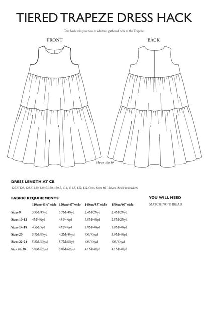 Trapeze Pattern Additions PDF Pattern - Merchant & Mills - Simplifi Fabric