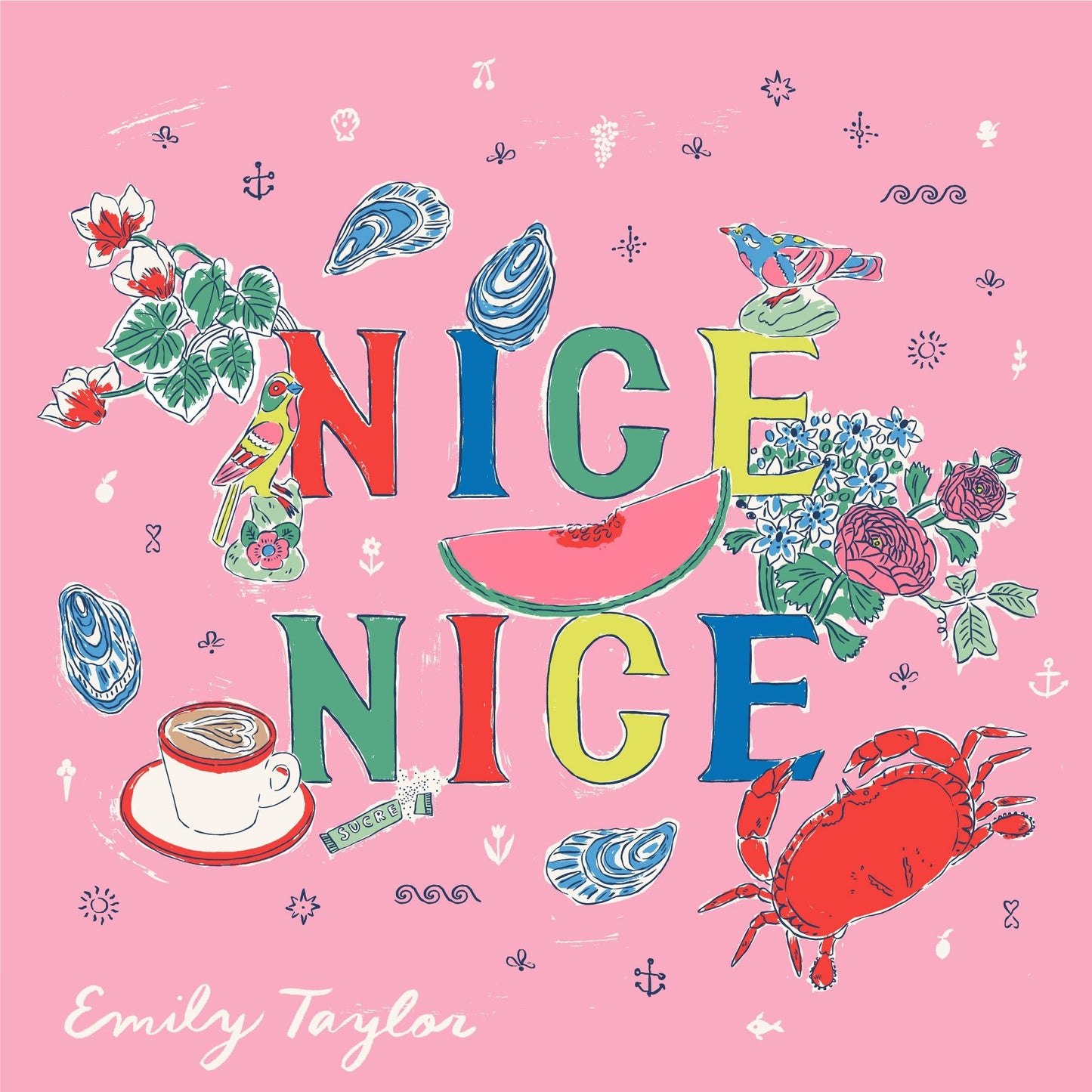 Travel Scribbles - Nice Nice - Emily Taylor - Cloud 9 Fabrics - Poplin - Simplifi Fabric