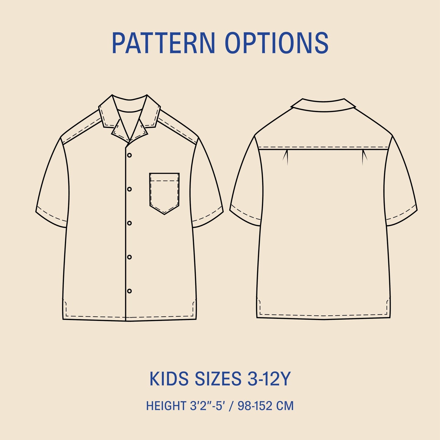 Tropical Shirt Kids' Paper Pattern - Wardrobe by Me - Simplifi Fabric