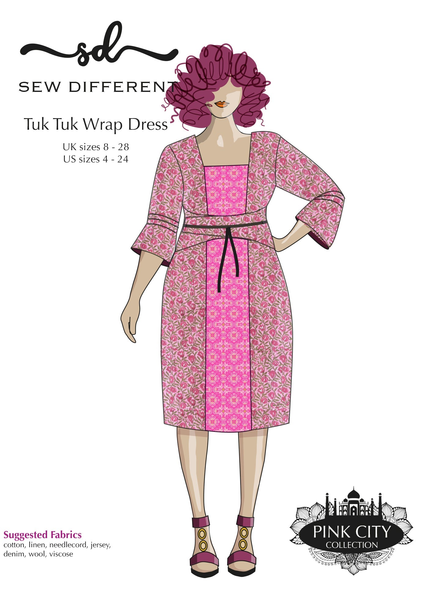 Tuk Tuk Wrap Dress - Paper Sewing Pattern - Sew Different - Simplifi Fabric