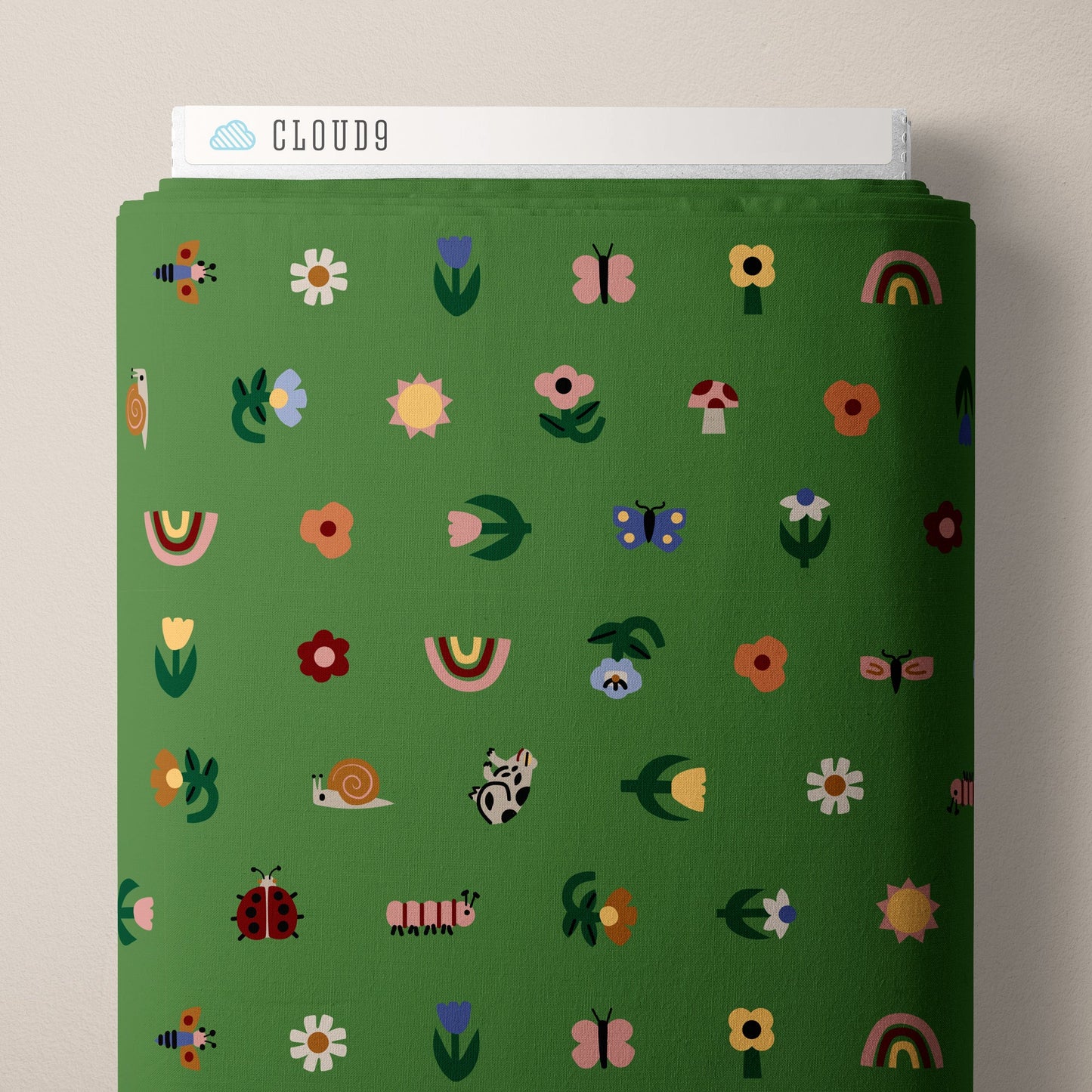 Tulip Creatures - Fern Grove - Leah Duncan - Cloud 9 Fabrics - Poplin - Simplifi Fabric