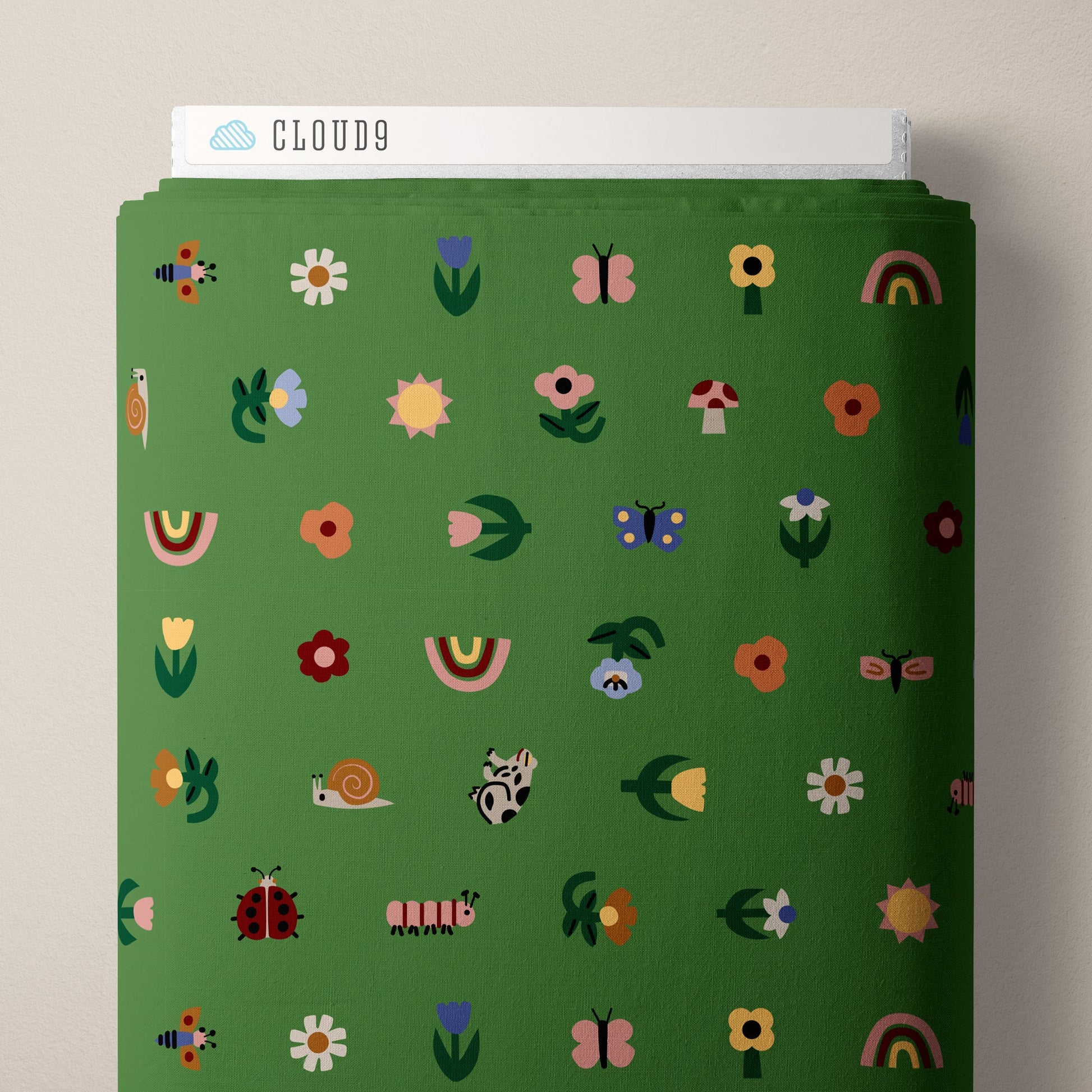 Tulip Creatures - Fern Grove - Leah Duncan - Cloud 9 Fabrics - Poplin - Simplifi Fabric