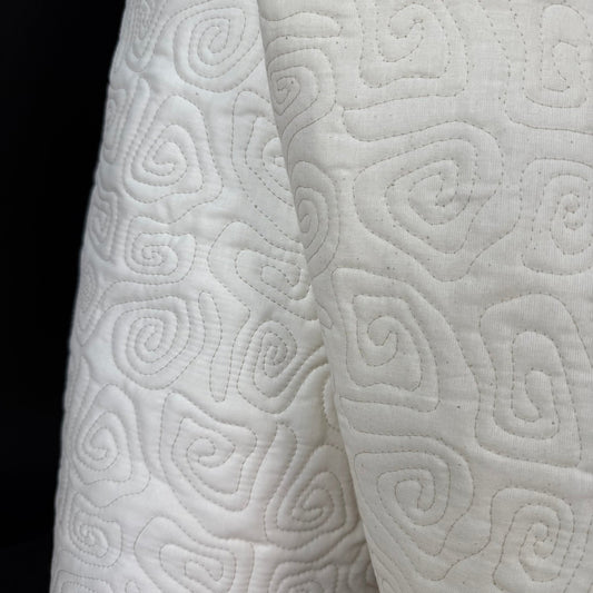 Uzumaki Stitch Quilted - Japanese Import - Winter White - Simplifi Fabric