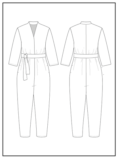 V - Neck Jumpsuit Pattern - The Assembly Line - Simplifi Fabric