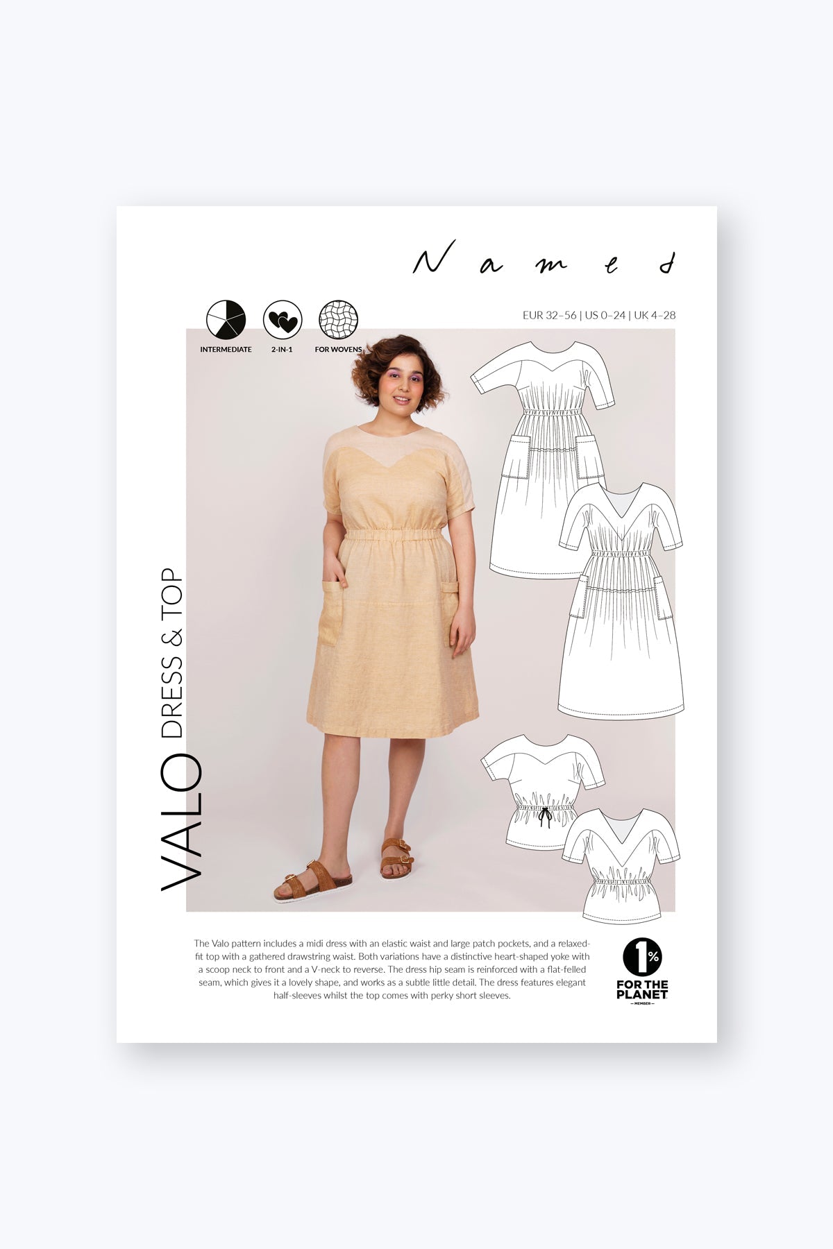 Valo Dress and Top - PDF Pattern - Named Clothing - Simplifi Fabric