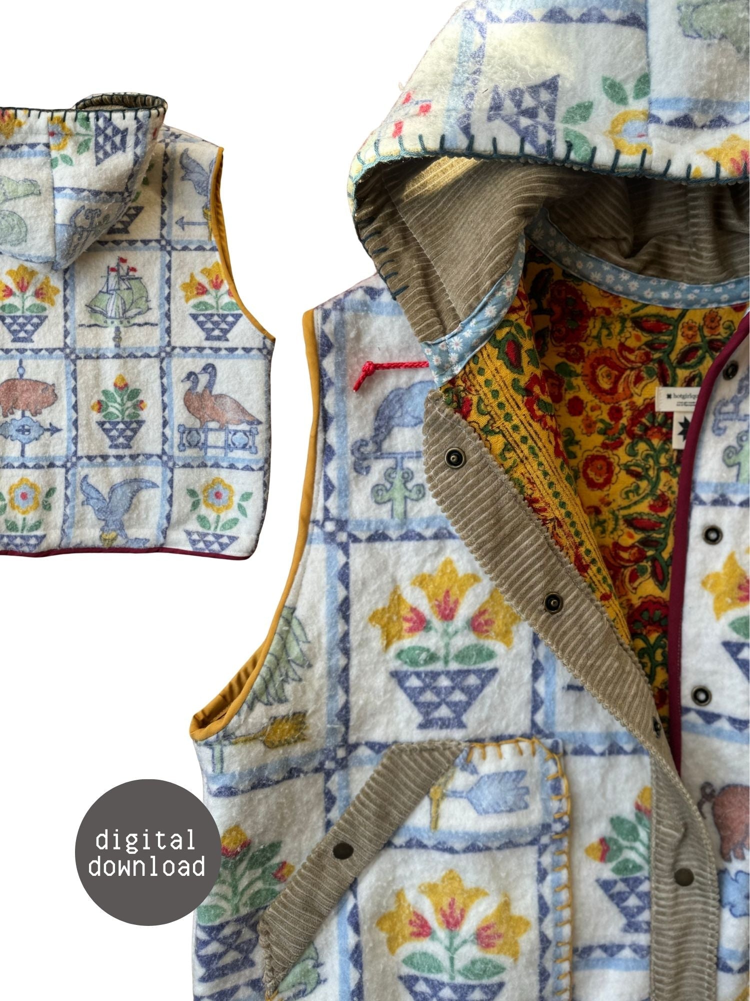 Vest - PDF Pattern - Hot Girl Quilting - Simplifi Fabric